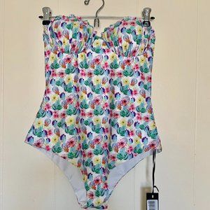 Strapless Cactus Swimsuit